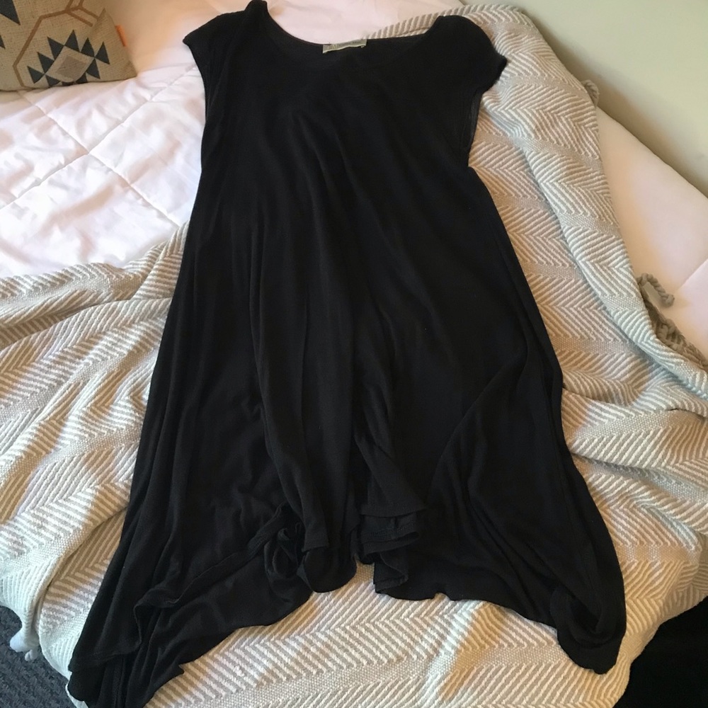 black dress with lower sides